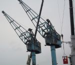 Salford Quays Cranes Demolition